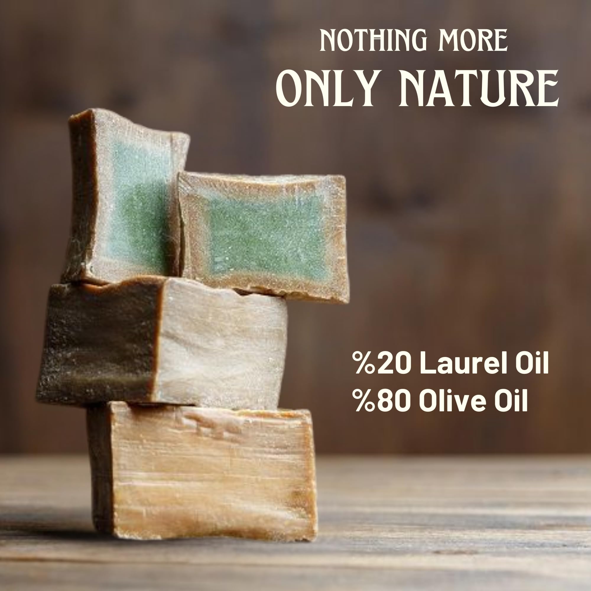 BOX 4 BODY Aleppo soap held in hand demonstrating bar size and easy grip for travel