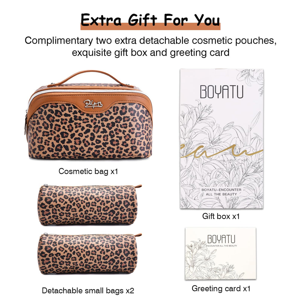 BOYATU clear interior pocket protecting brushes and preventing spills