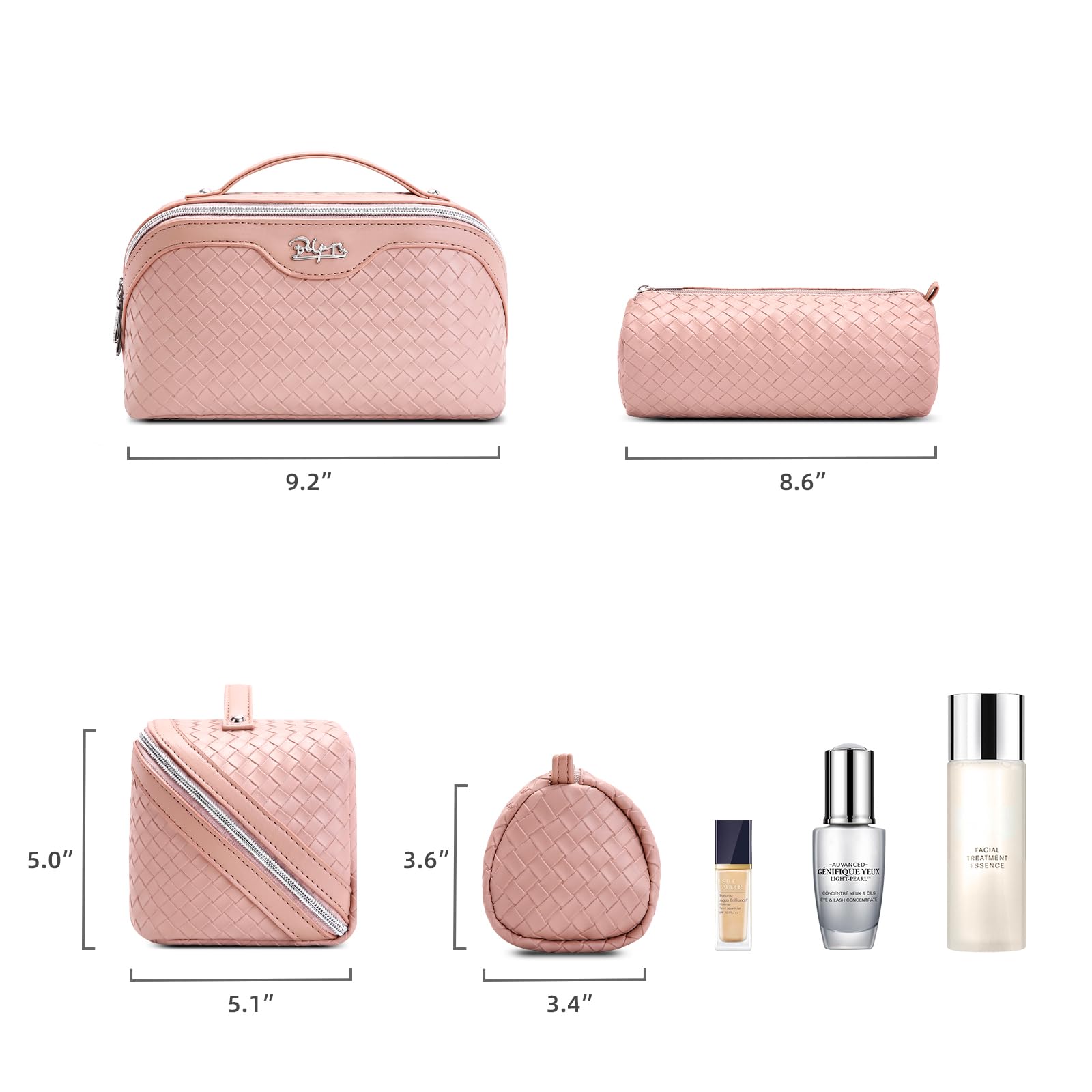 BOYATU set packed inside a suitcase, compact organization for travel convenience