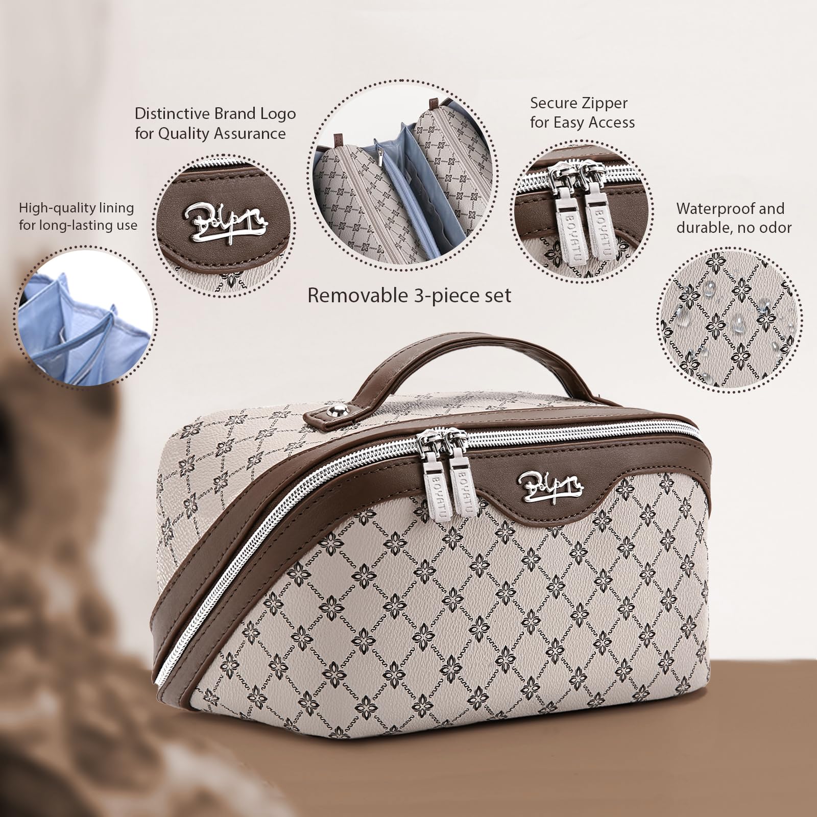 BOYATU large pouch opened close-up showing roomy interior and easy packing