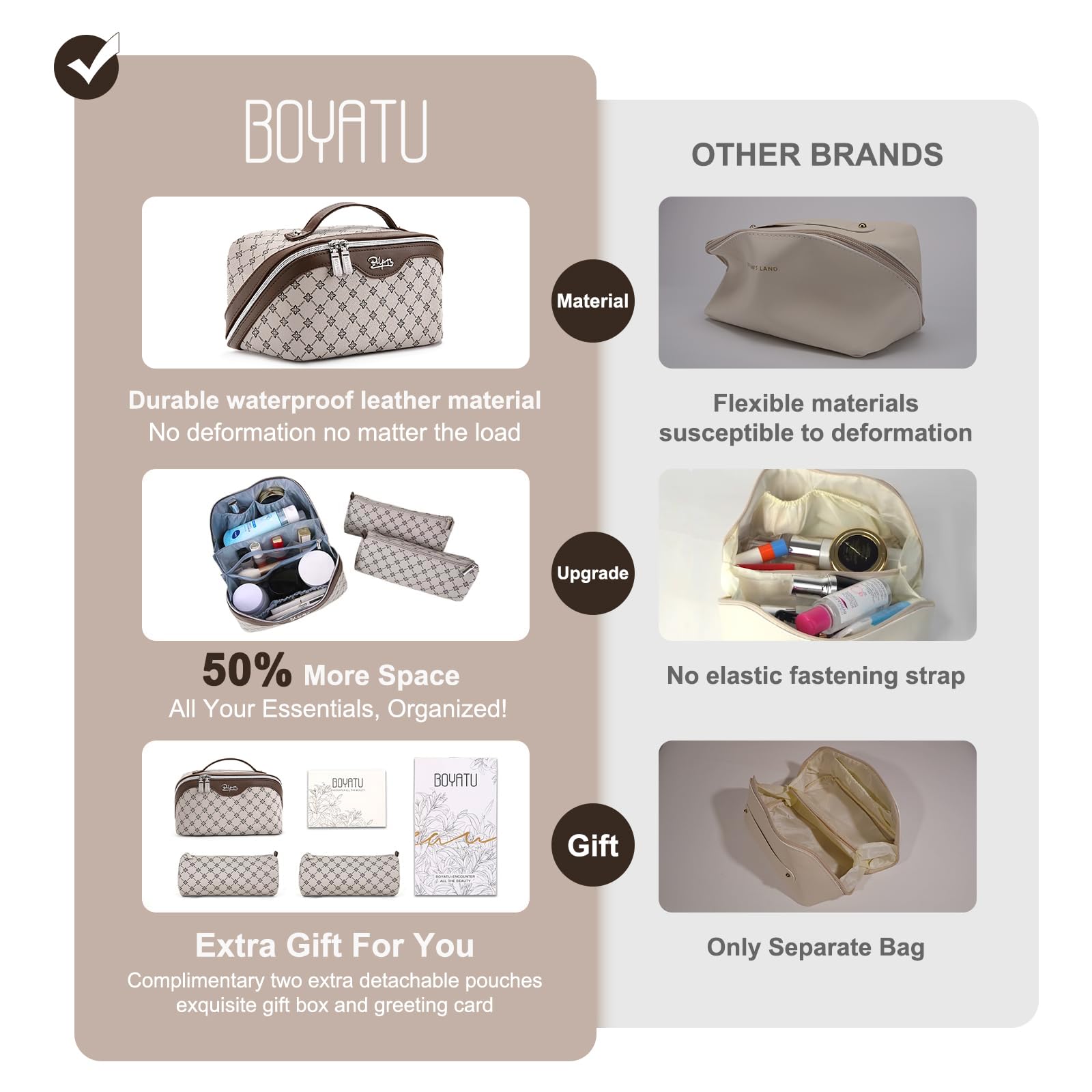 BOYATU medium pouch interior showing compartments for palettes and bottles