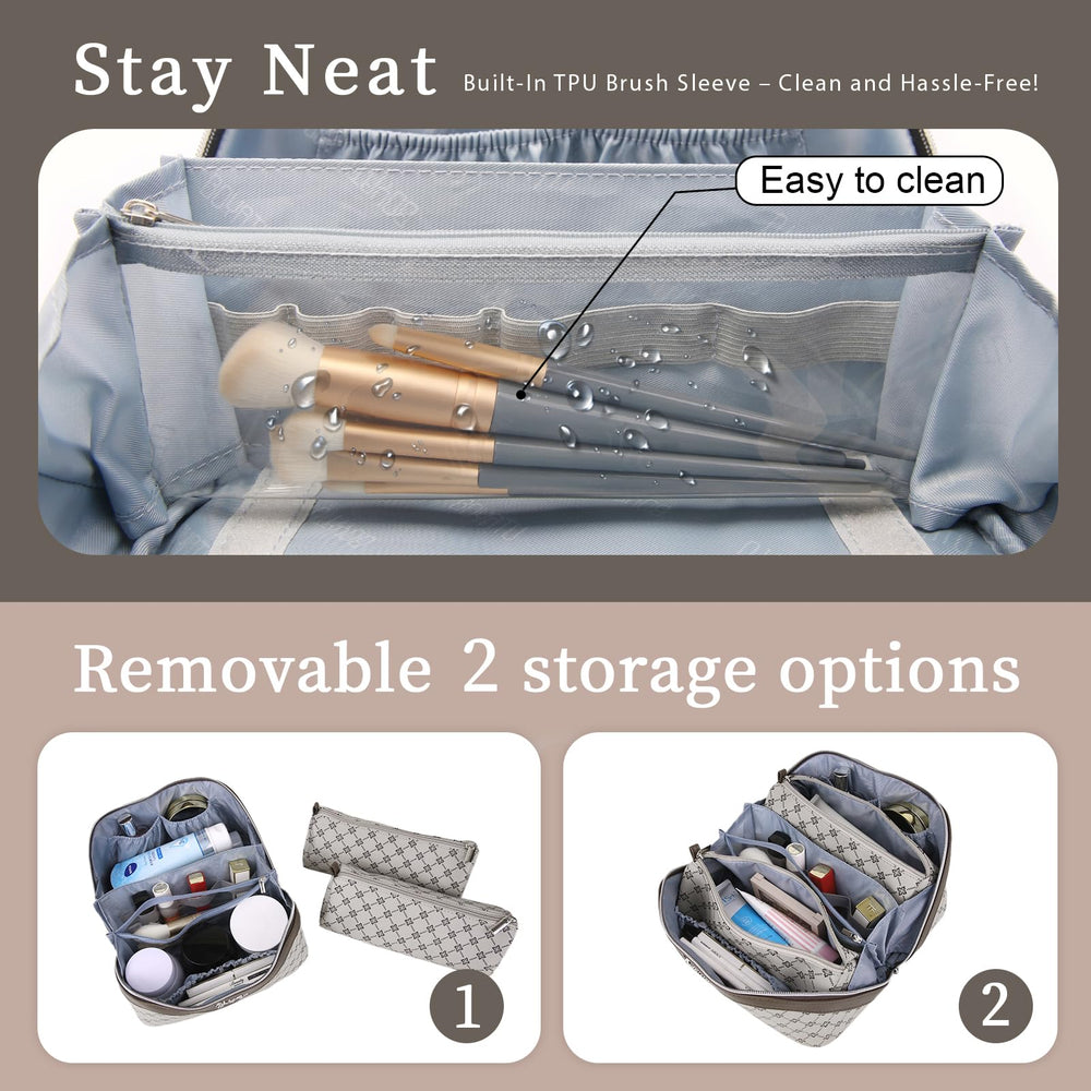 BOYATU small pouch filled with brushes and lipsticks for tidy quick access