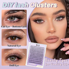 B&Qaugen detail of ultra-thin clear band blending into lashes for natural look
