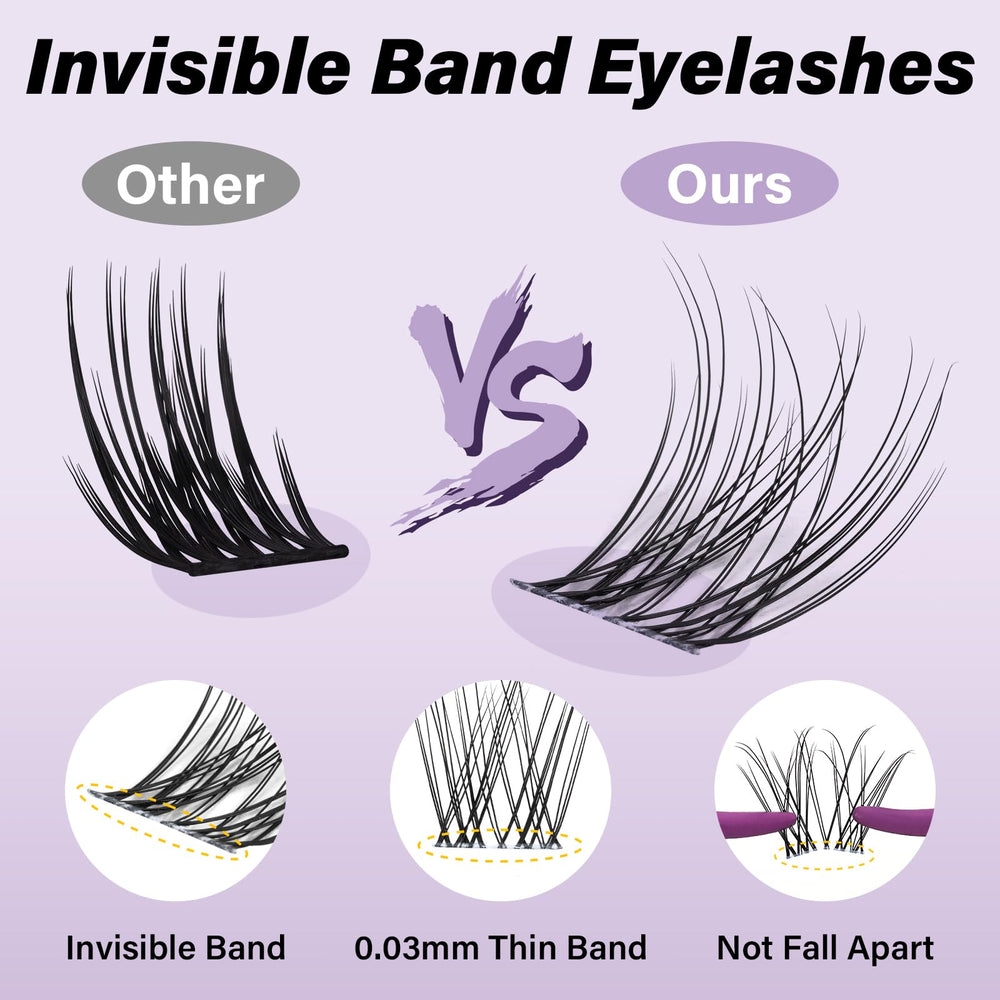 B&Qaugen close-up of a Flora lash cluster showing soft PBT texture and realism