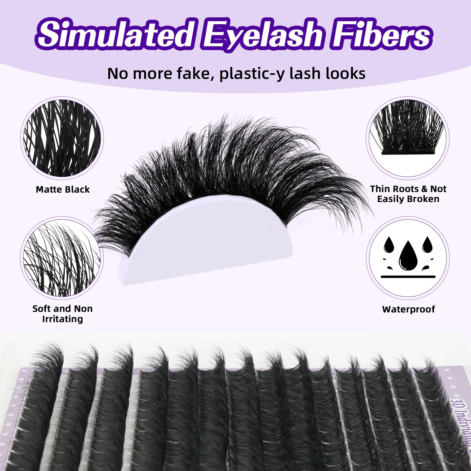 B&Qaugen application step placing cluster on lashes illustrating simple placement
