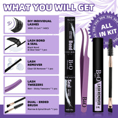 B&Qaugen adhesive, remover and tools laid out for straightforward application