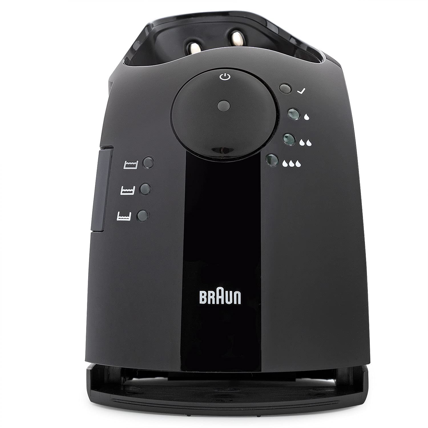 Braun close-up of top seating area showing secure shaver alignment and ease