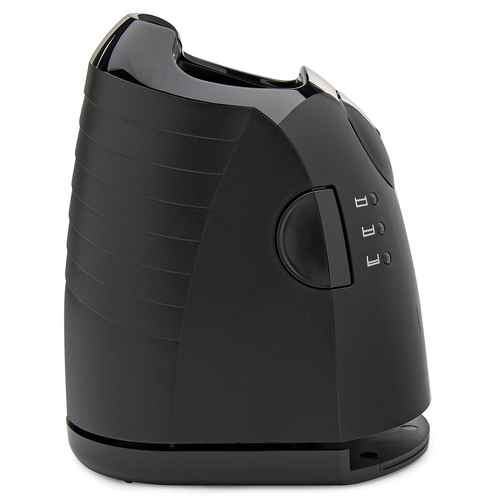 Braun charging base with shaver docked illustrating cleaning and charging use