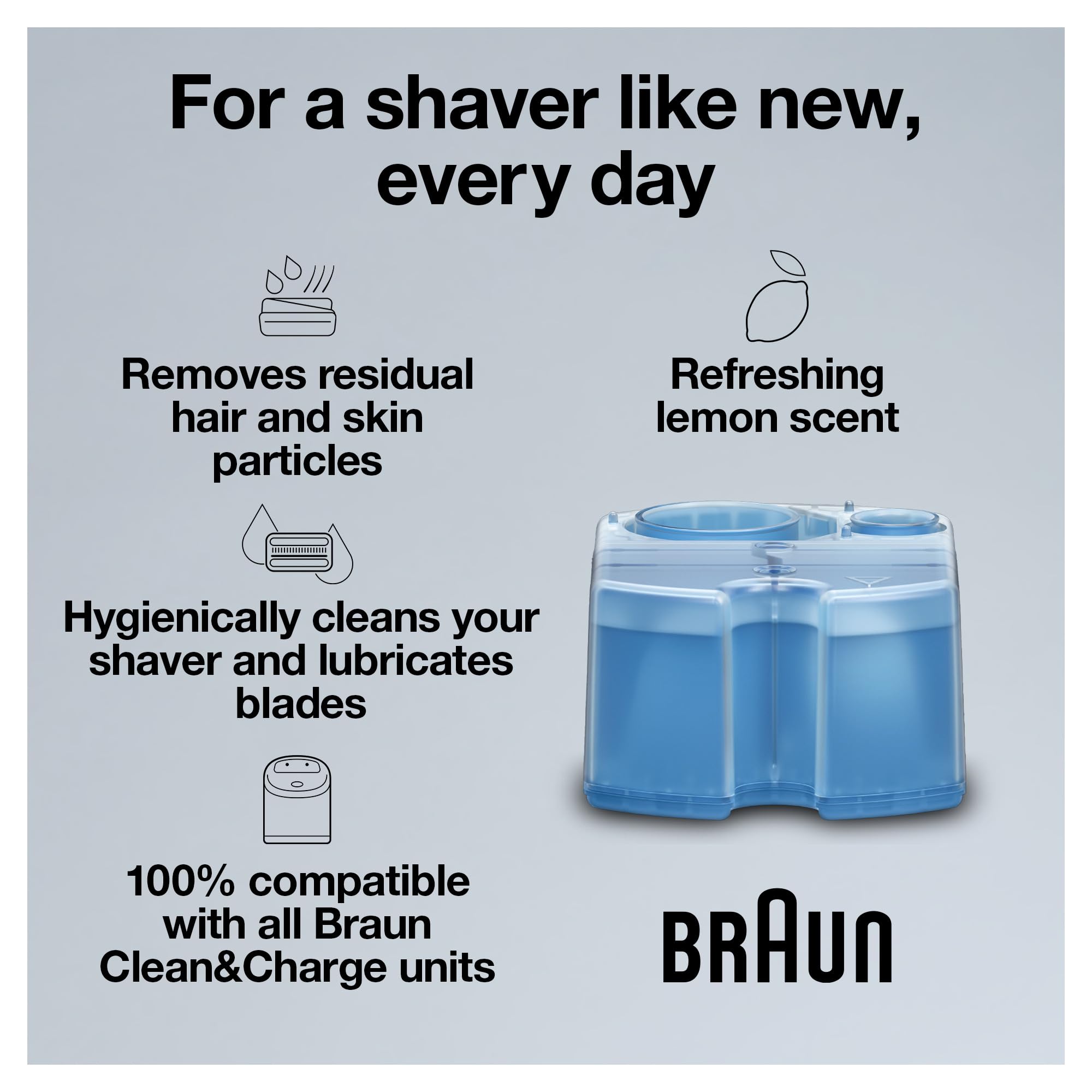 drop of Braun CCR liquid on surface showing cleaning texture and effectiveness
