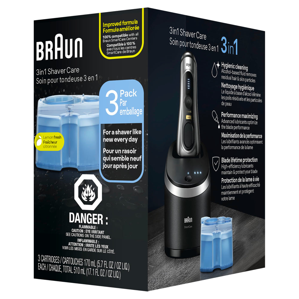 Braun CCR cartridge with disposal icons showing responsible recycling and safety benefit