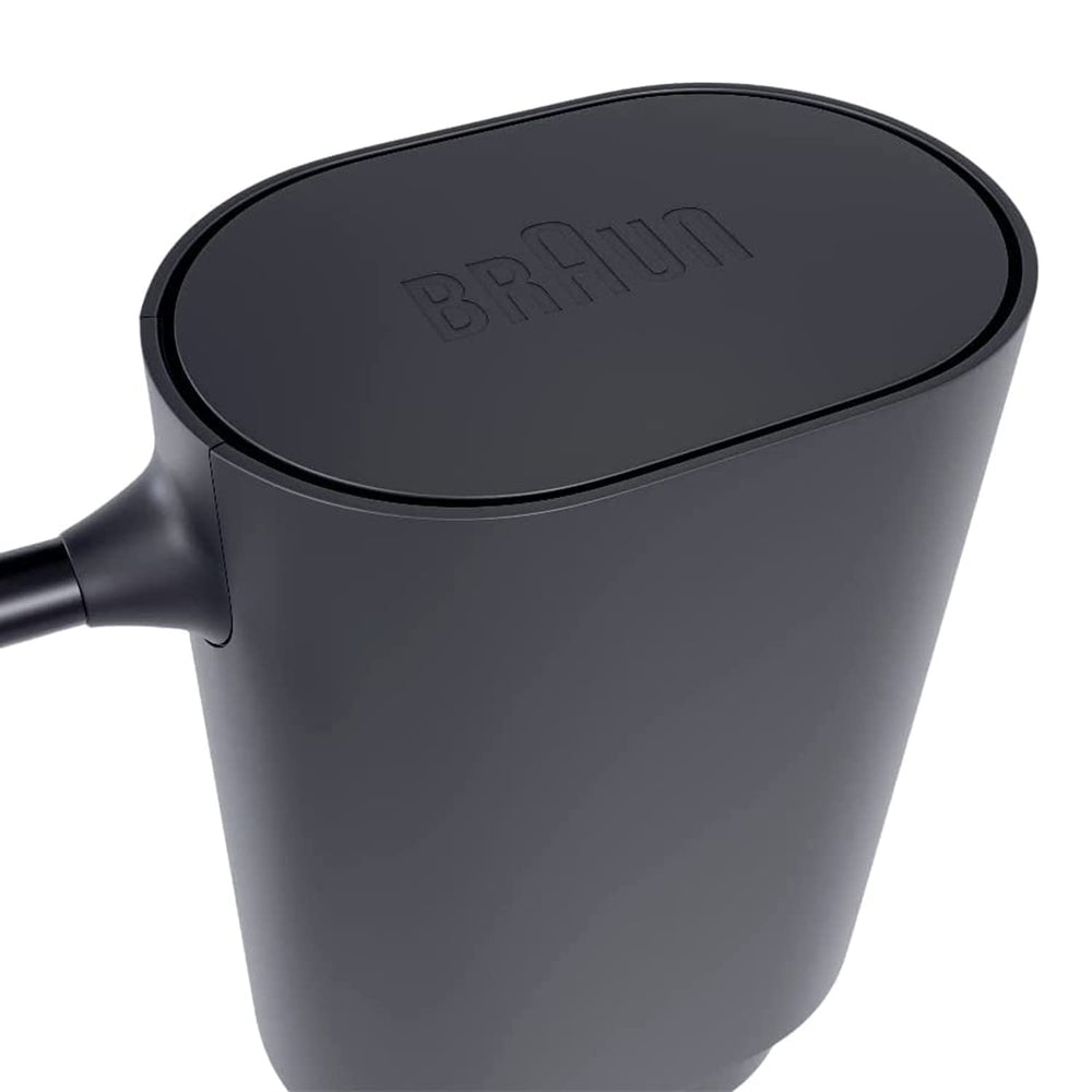 Braun charger label close-up showing 12V 400mA spec for correct power match benefit