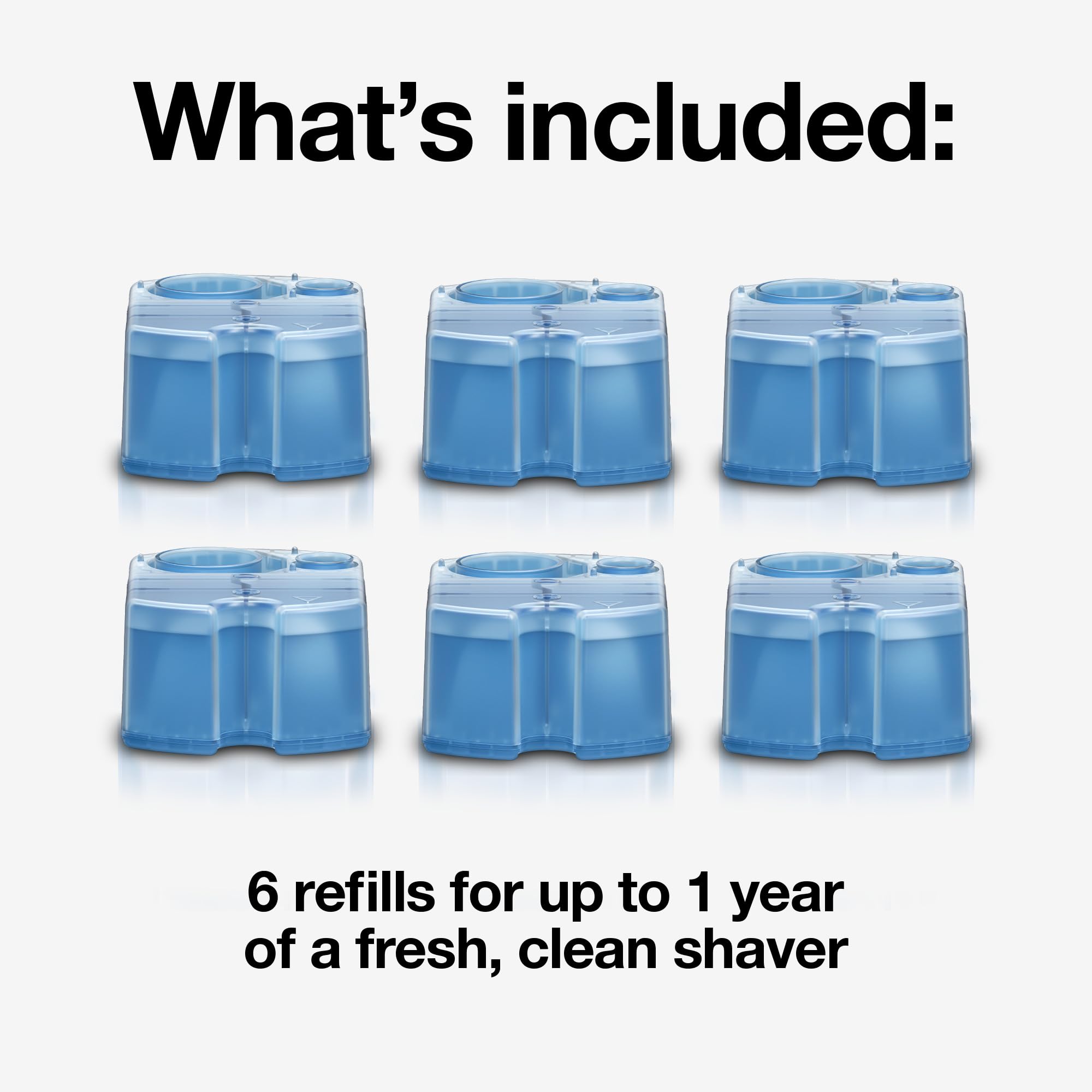 Braun cartridge label detail highlighting compatibility with Clean&Charge units
