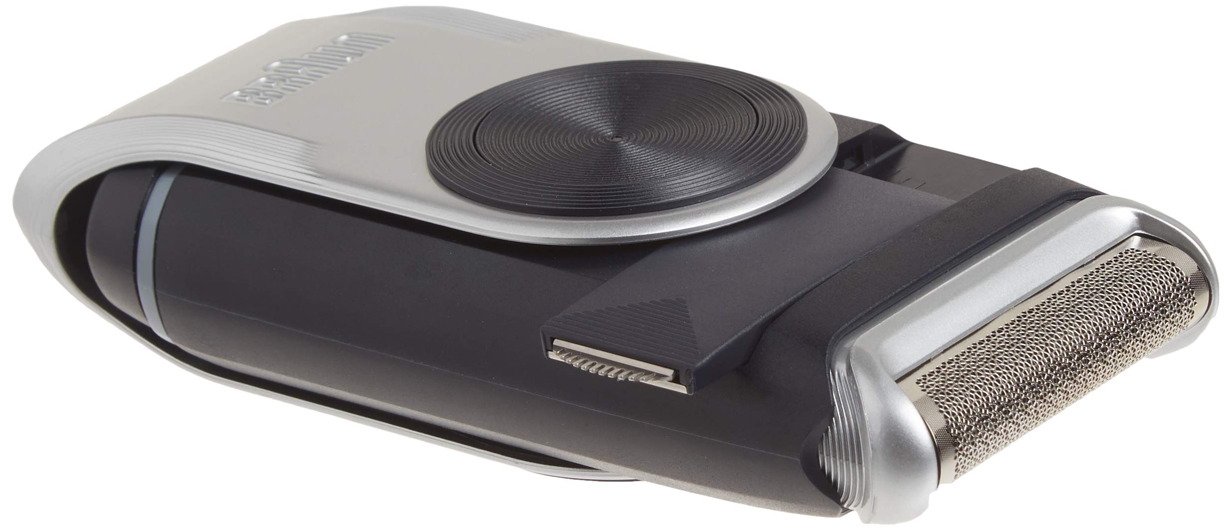 Braun M90 open battery compartment showing AA battery access for quick replacements