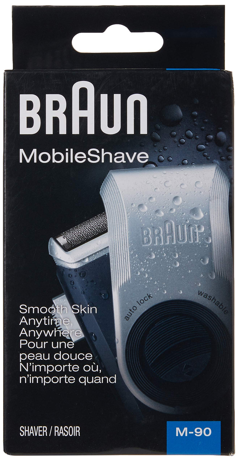 Braun M90 close-up of ultra-thin flexible foil delivering a smooth, comfortable shave