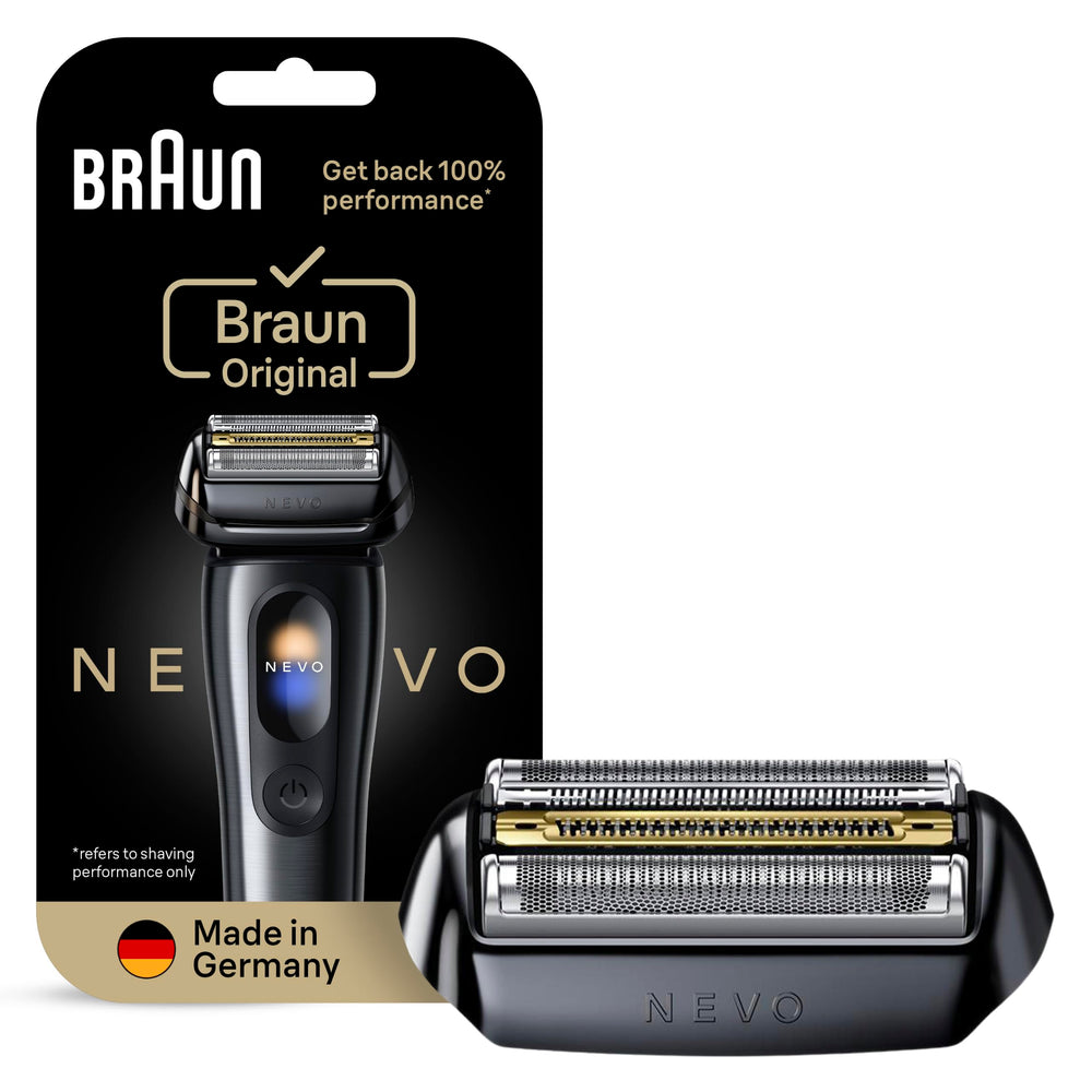 Braun NEVO front view showing replacement head for restored shaving performance