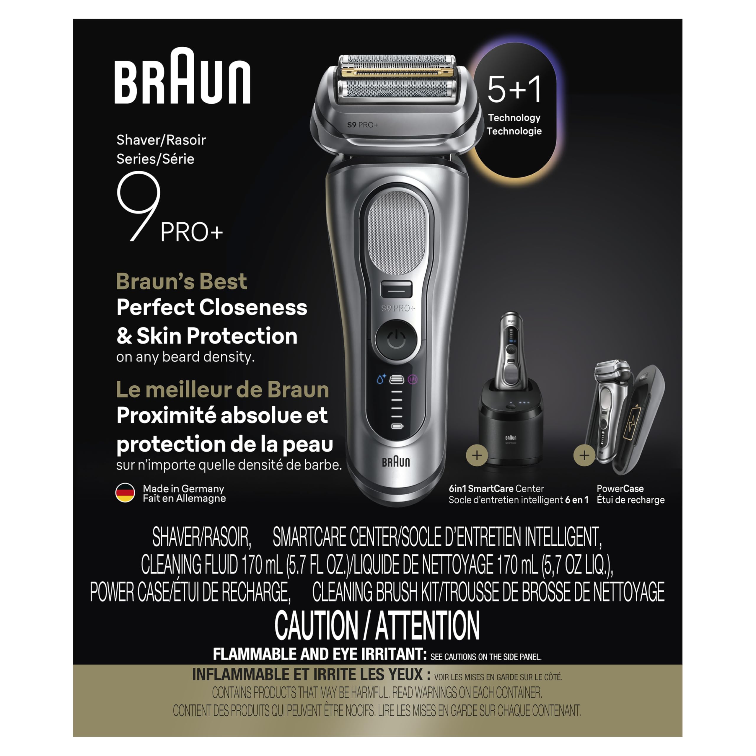 Braun packaging contents laid out showing full kit and included accessories