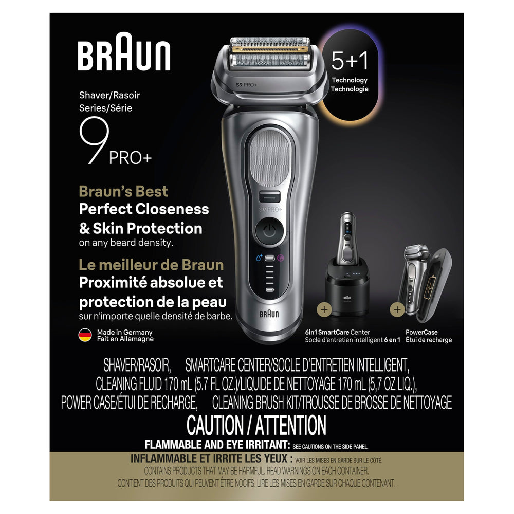 Braun packaging contents laid out showing full kit and included accessories