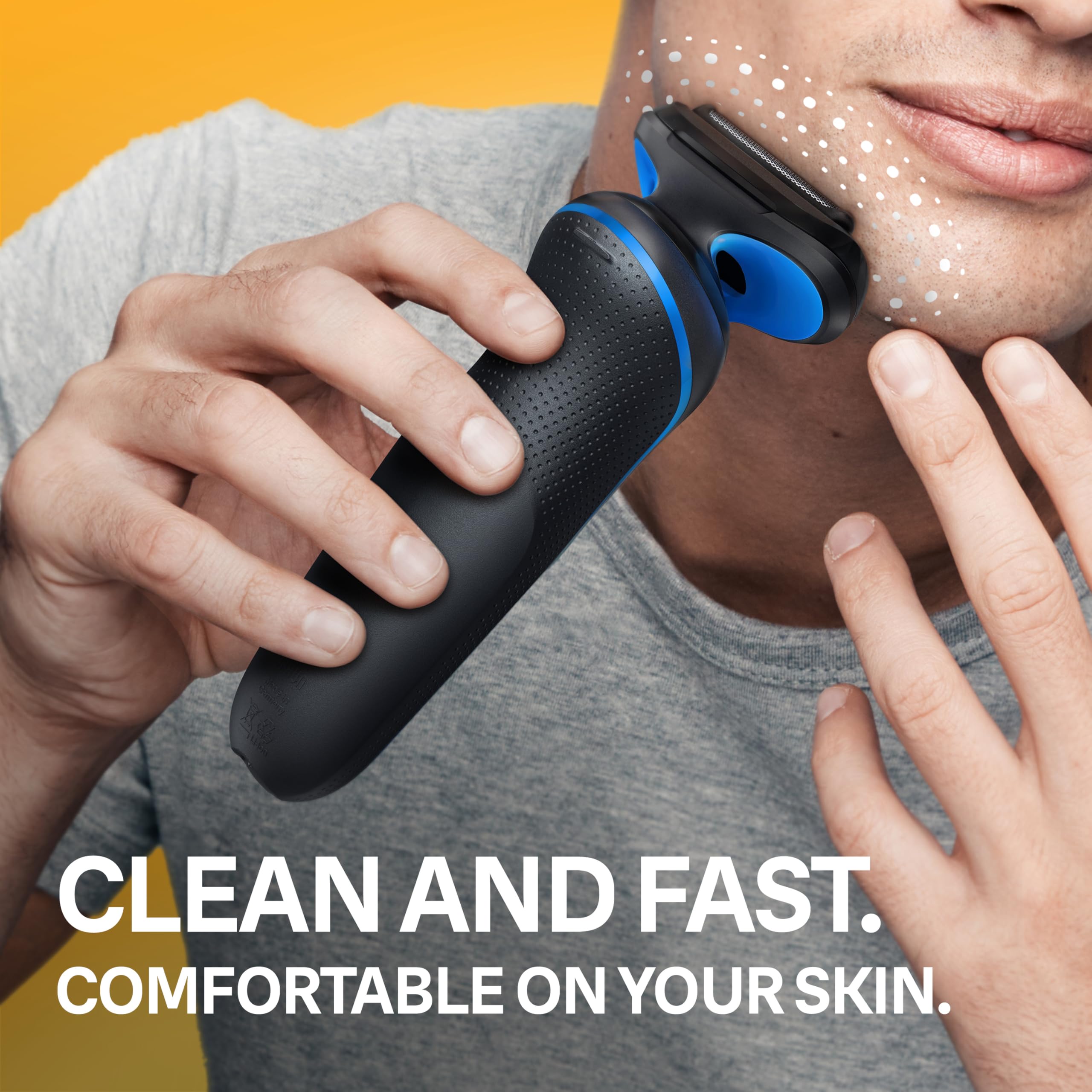 Braun beard trimmer attachment snapped on for precise detailing