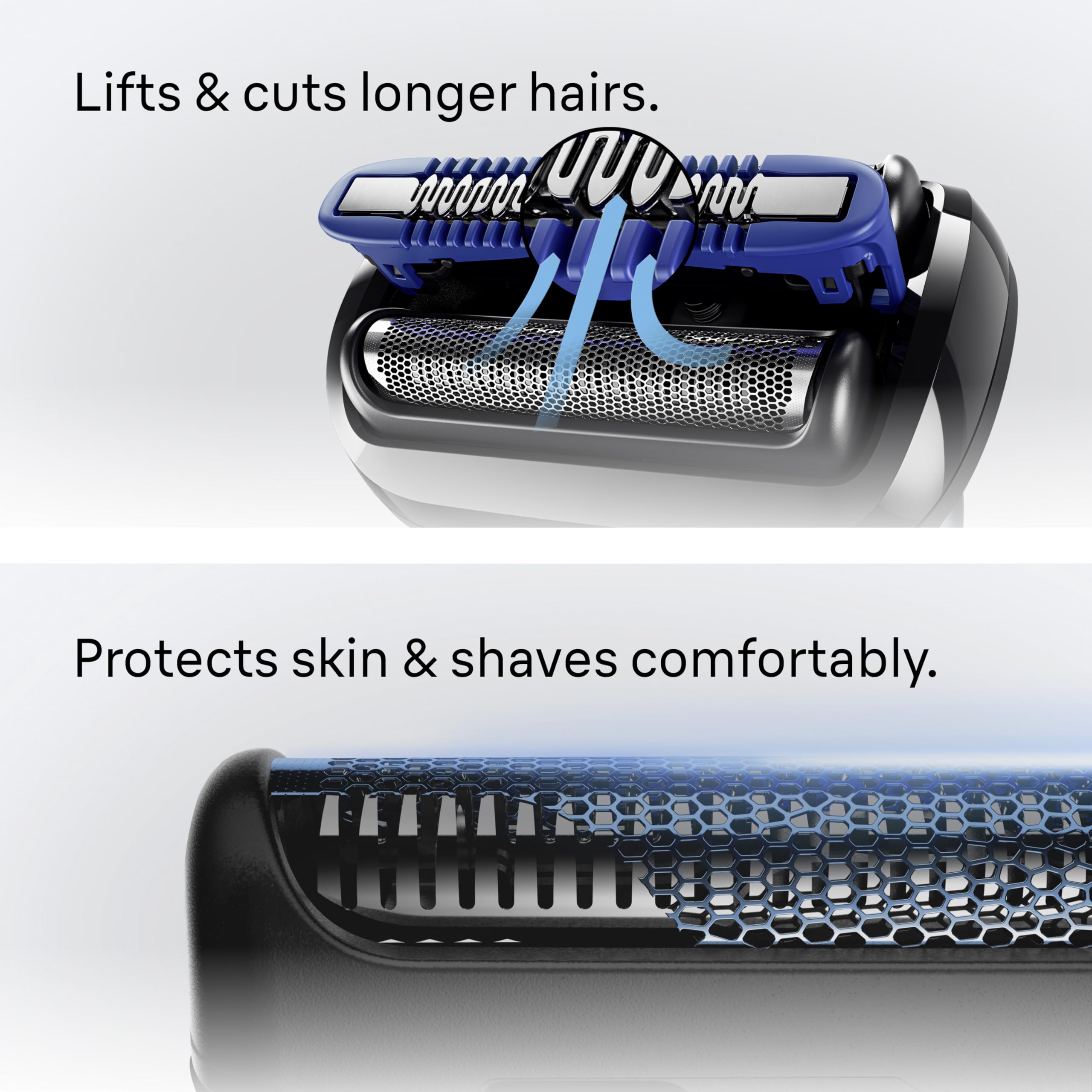 Braun Series 5 held in hand to show compact size and comfortable handling benefit