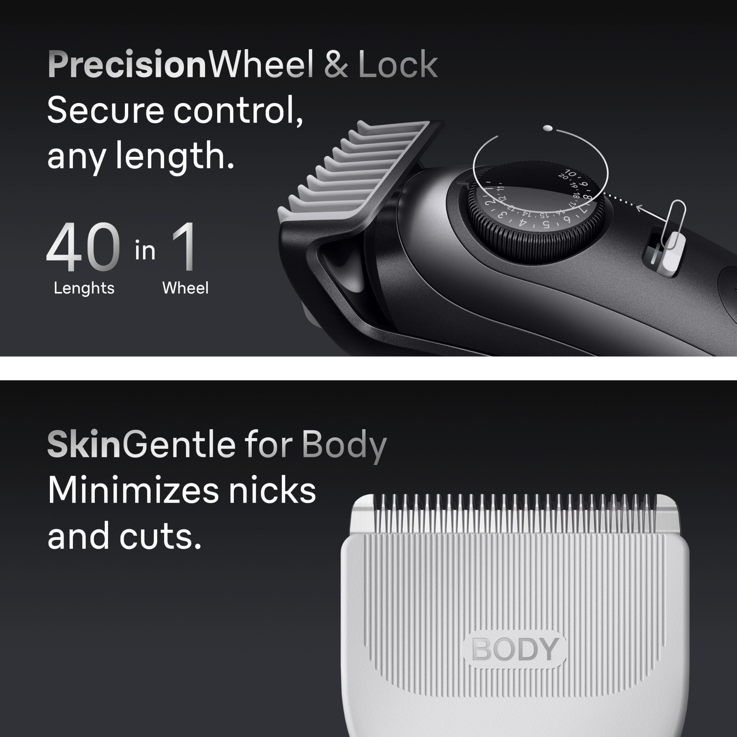 Braun Series 9 PRO trimming a beard demonstrating even cutting and styling benefit