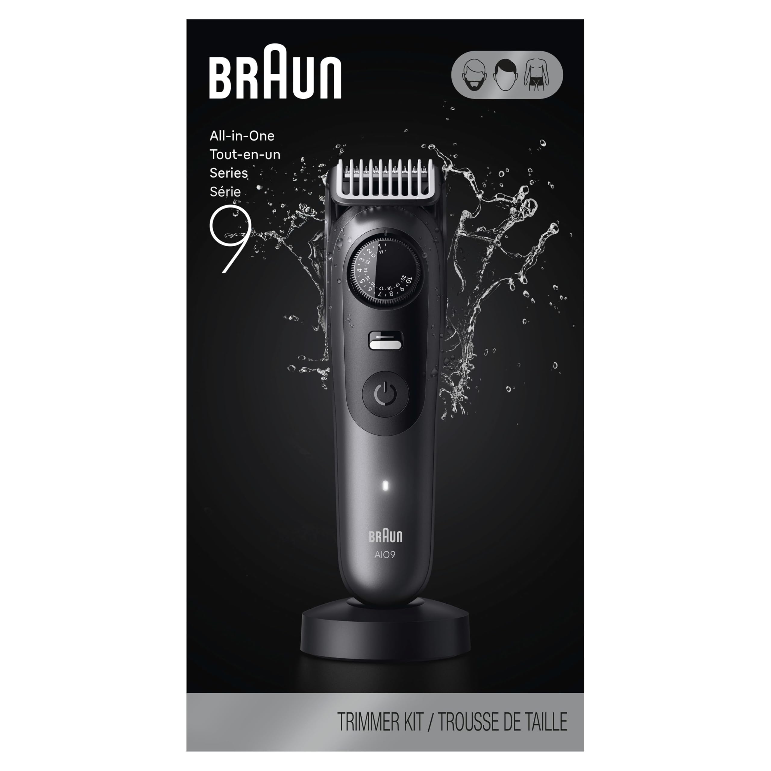 Braun Series 9 PRO rinsed under tap showing easy cleaning and hygienic maintenance