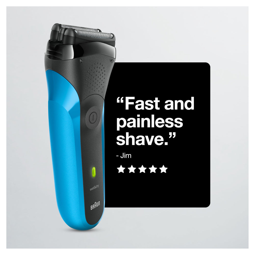 Braun Series 3 with protective cap and smart plug highlighting travel readiness