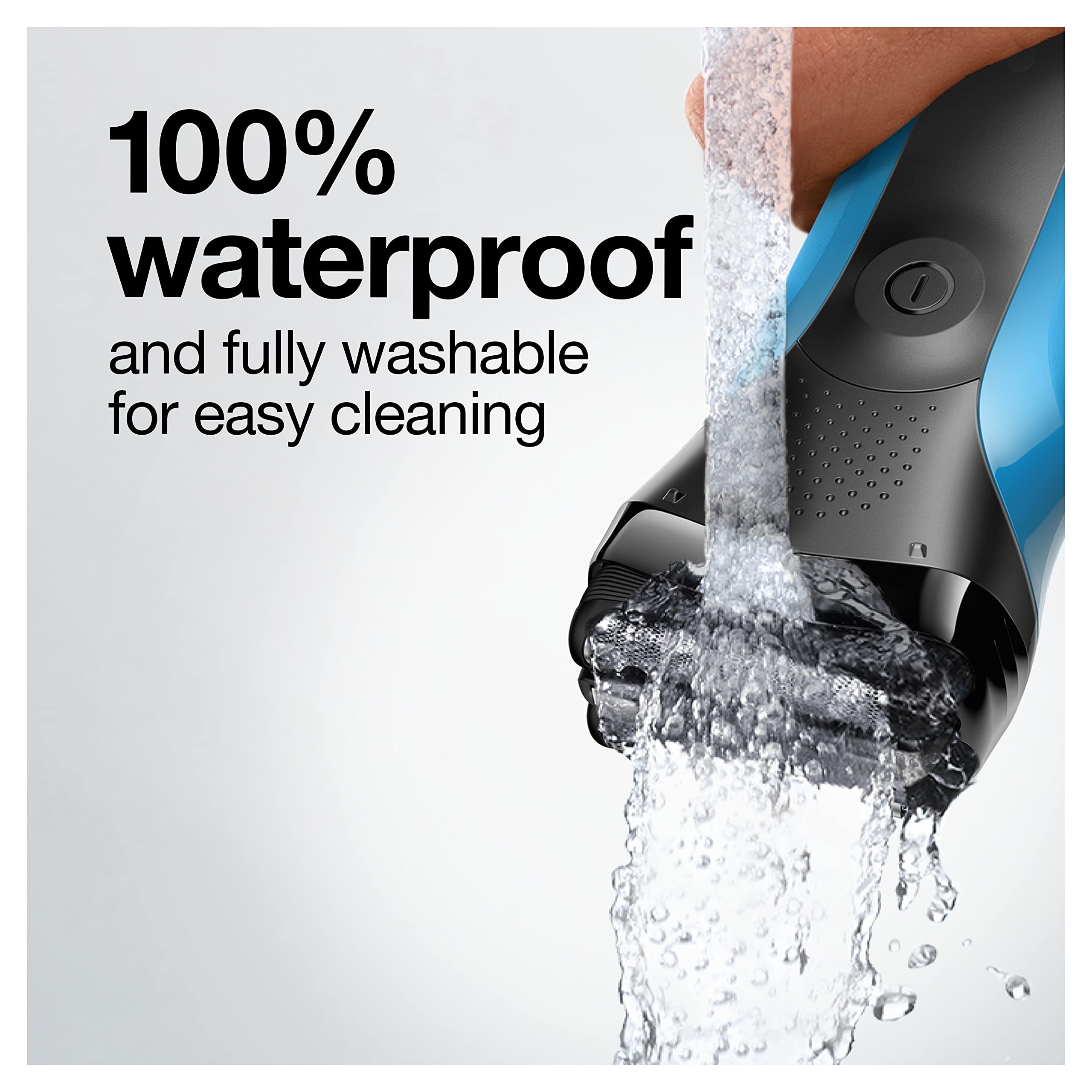 Braun Series 3 used in shower to show wet shaving flexibility and convenience