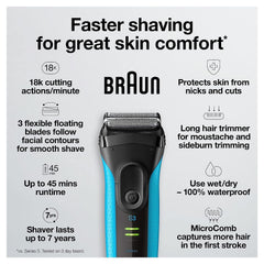 Braun precision trimmer close-up for accurate moustache shaping