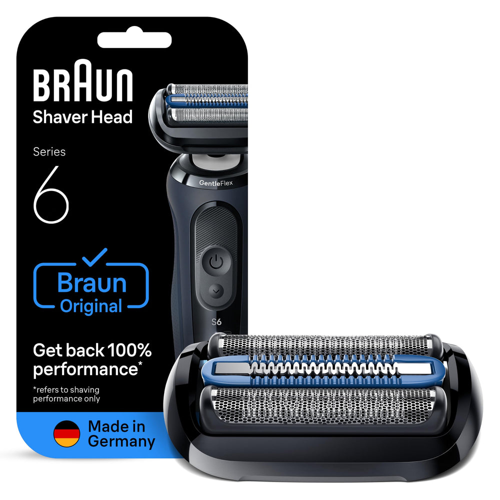 Braun replacement head front packaging showing model 64B and benefit clear fit
