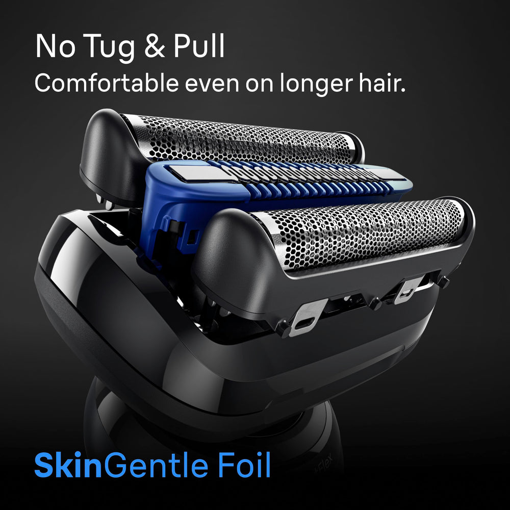 Braun head beside a razor showing size and correct Series 6 compatibility