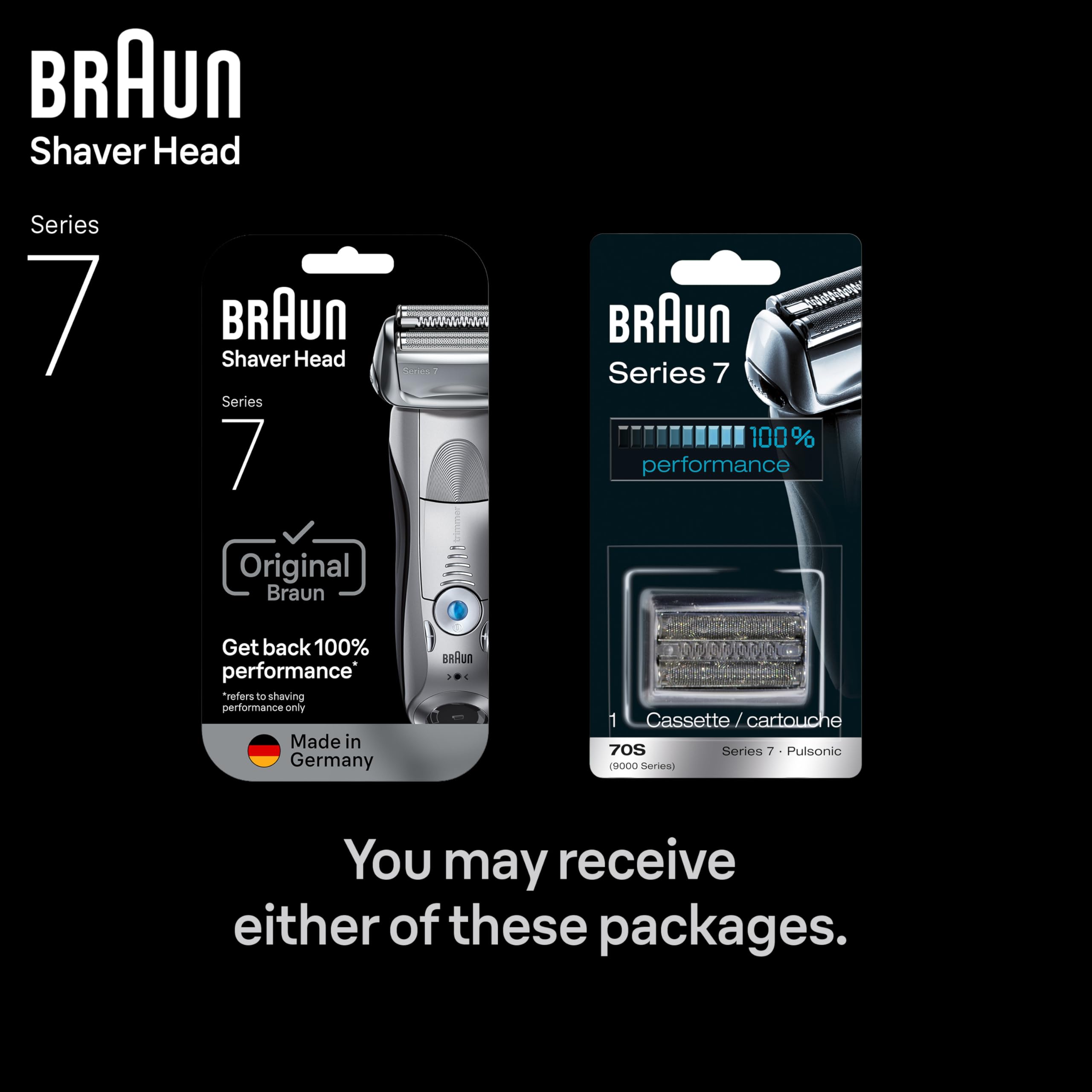 Braun Series 7 rinsing under water illustrating simple cleaning and hygiene benefit