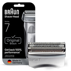 Braun Series 7 front view cassette showing precision fit and instant restoration benefit