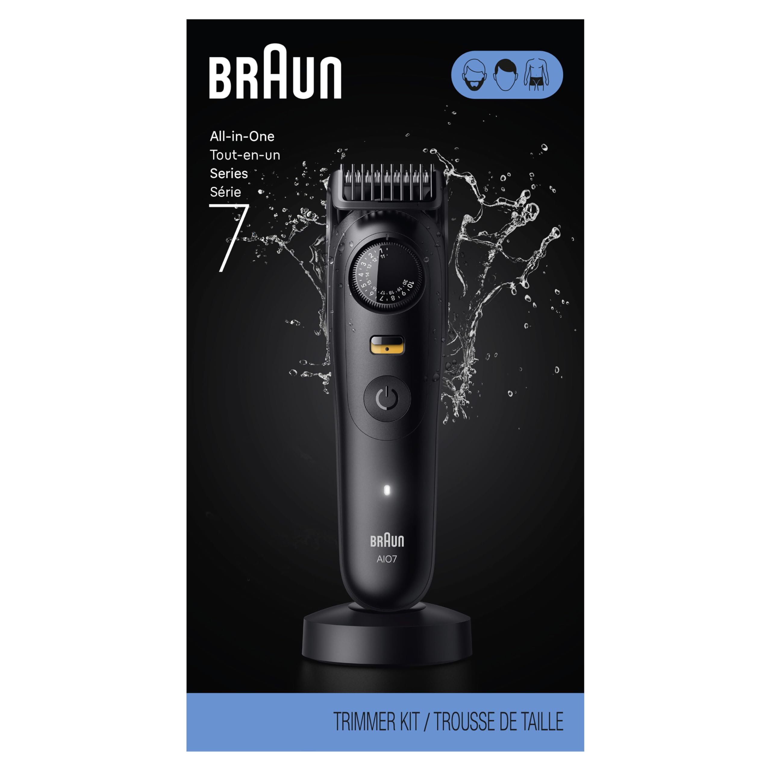 Braun Series 7 close up of lifetime sharp metal blade for precise cutting