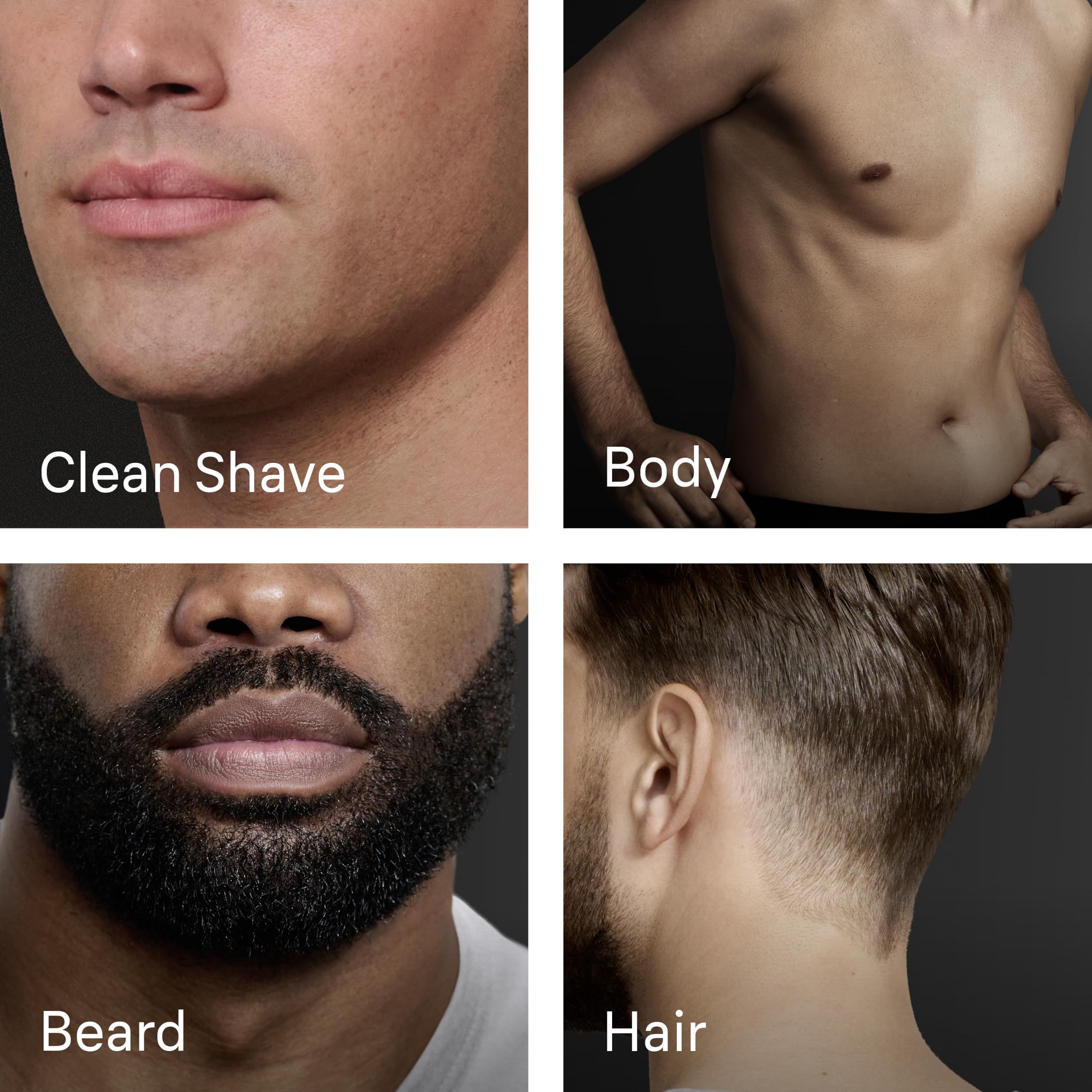Braun close-up of Lifetime Sharp Metal Blade catching short hairs for consistent trims