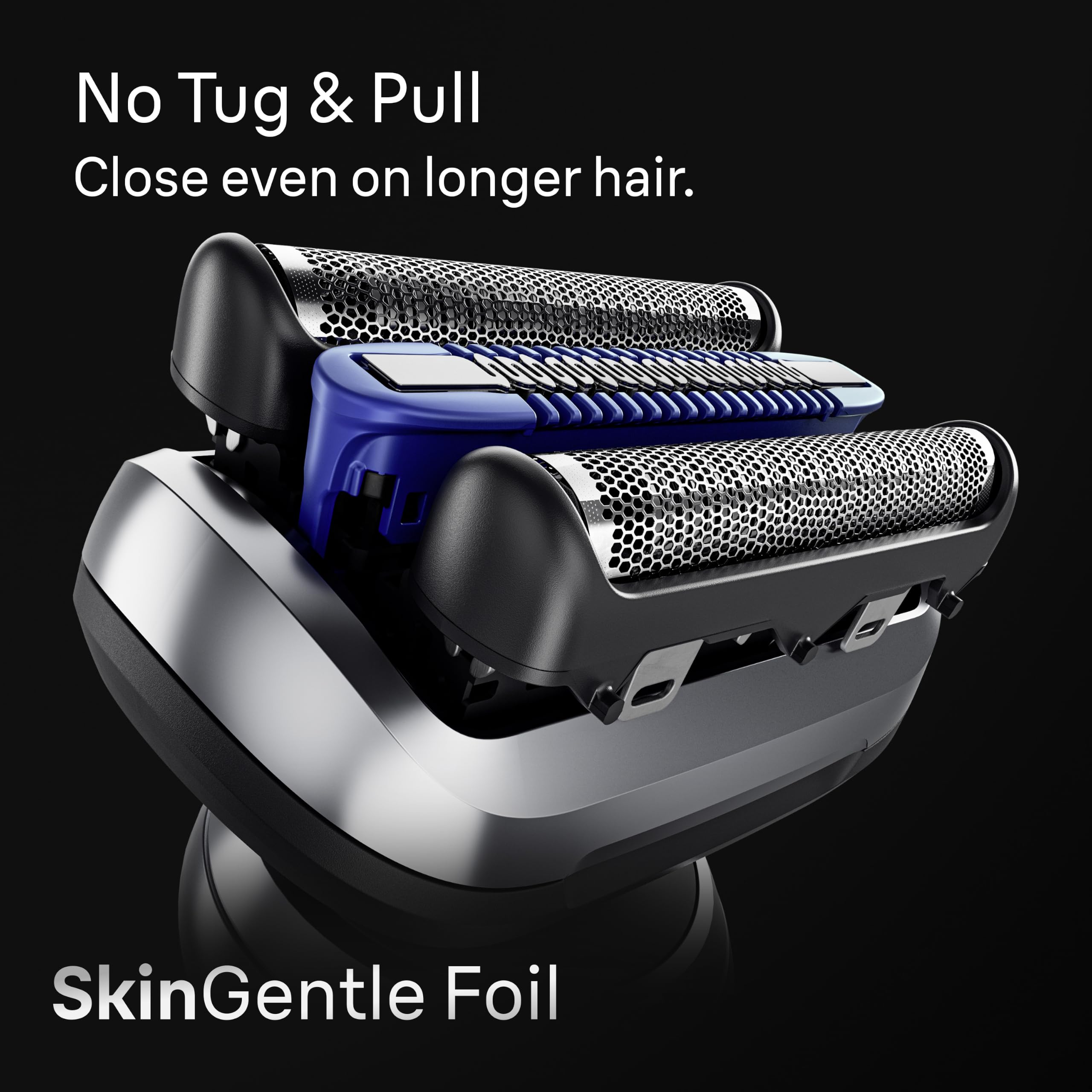 Braun Series 7 installation step demonstrating quick, tool-free replacement for convenience