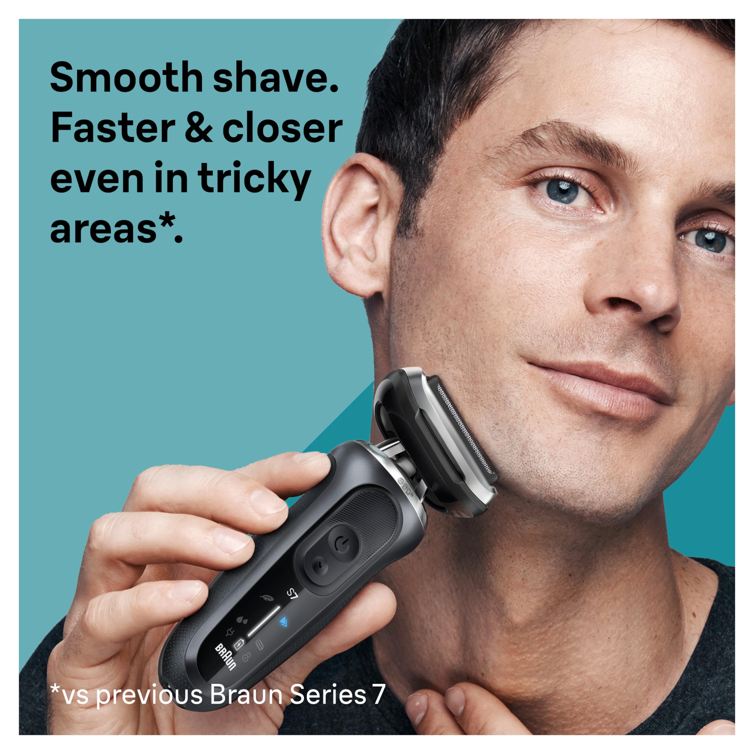Braun Series 7 precision trimmer attachment for sharp edges and neat facial styling