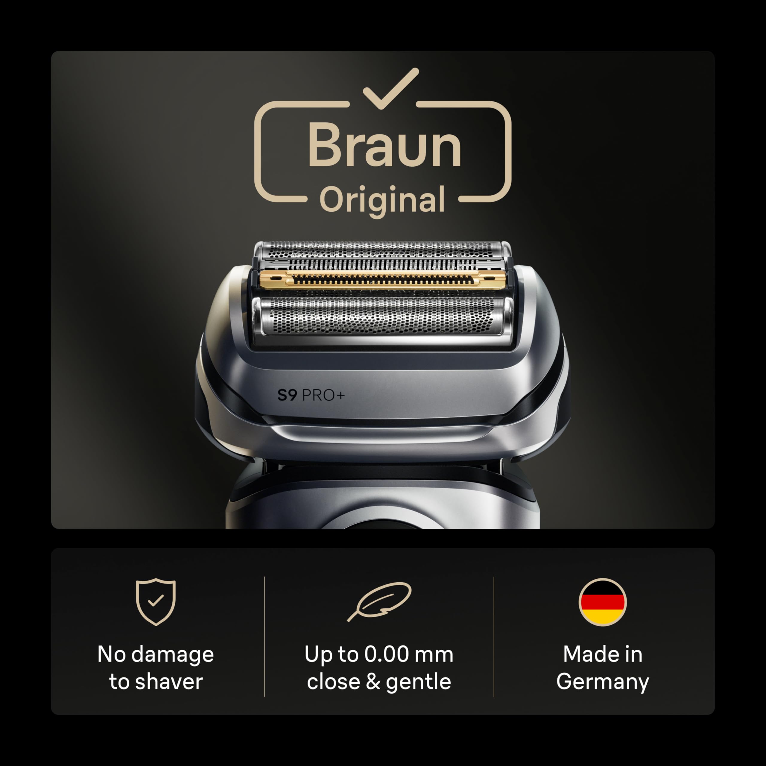 Braun Series 9 close-up of foil detail highlighting precise cutting surface benefit
