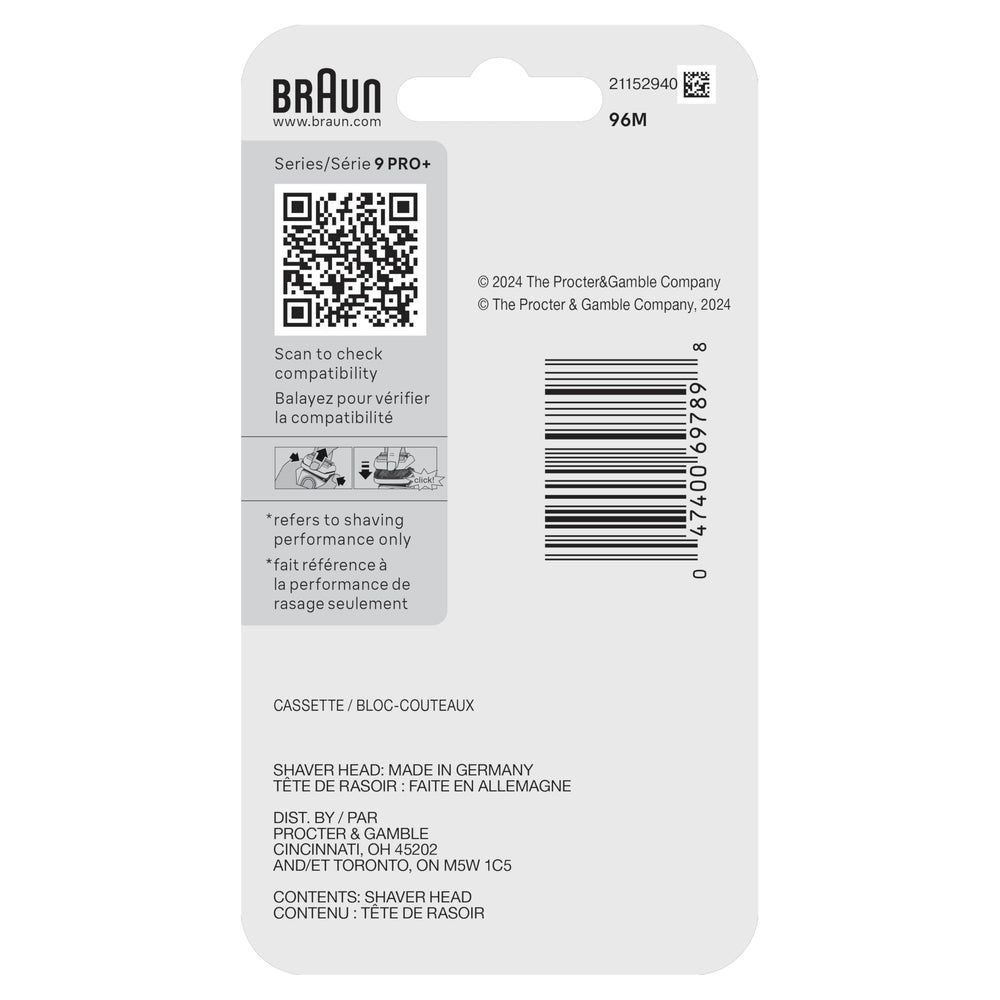 Braun Series 9 foil undercarriage view revealing inner mechanics for consistent cutting