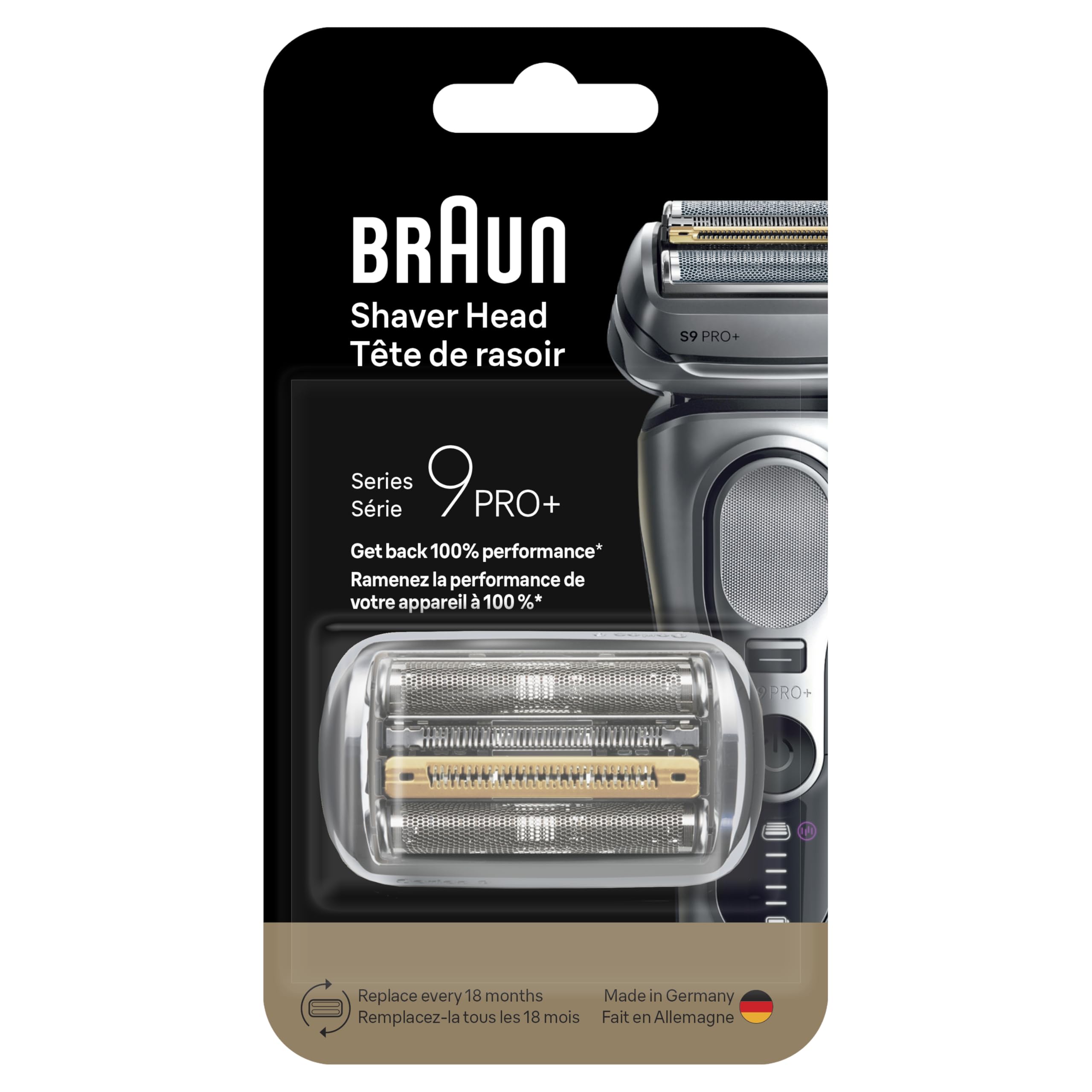 Braun Series 9 installation click demonstration showing tool-free swap advantage