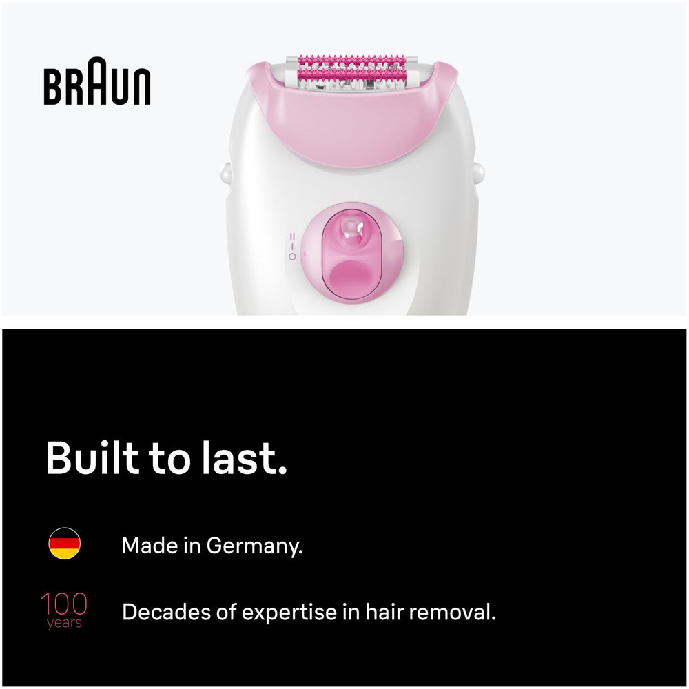 Braun Silk-épil 3 in a bathroom setting showing practical at-home grooming use
