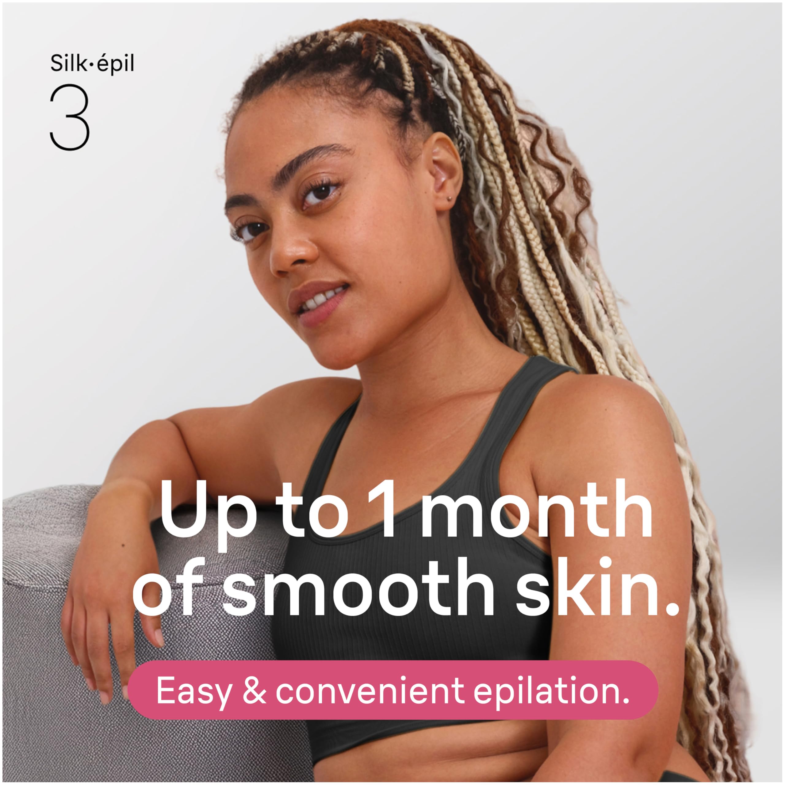 Braun Silk-épil 3 massage rollers detail demonstrating comfort during epilation