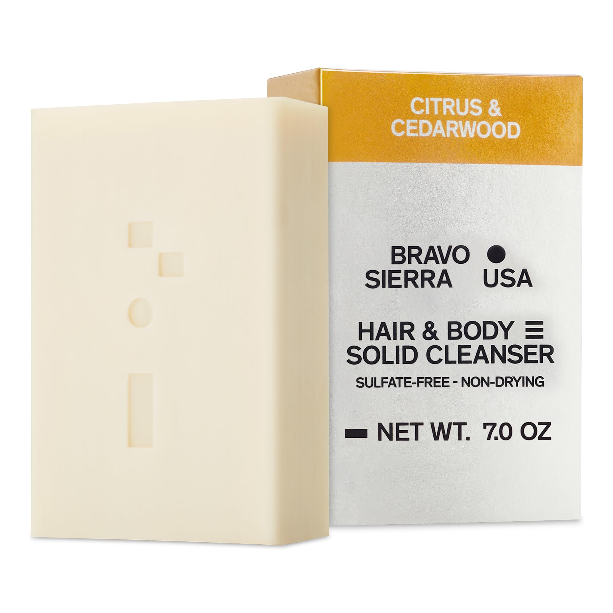 Bravo Sierra front packaging showcasing citrus cedarwood scent and convenience