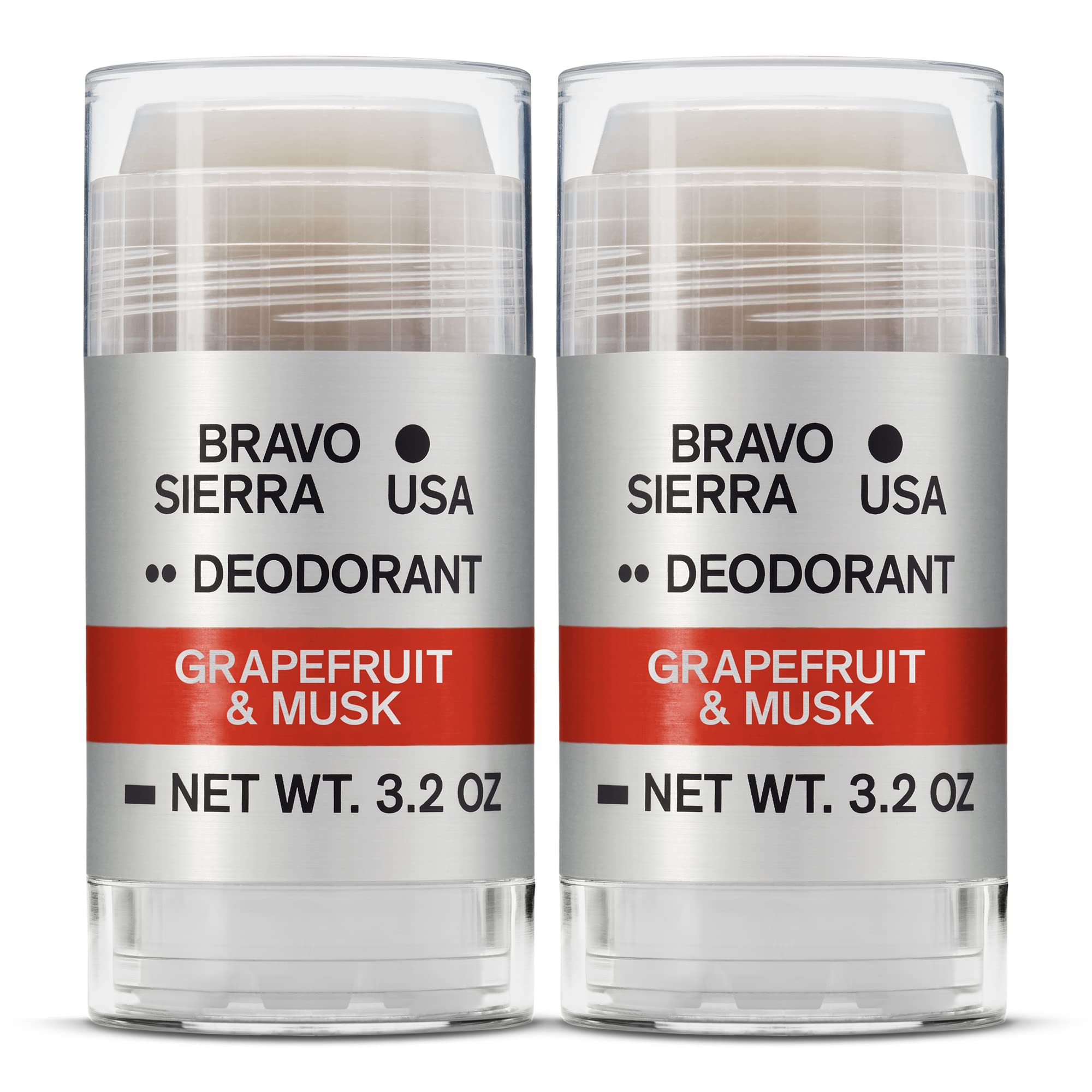 Bravo Sierra front packaging showing grapefruit musk scent and two-pack benefit