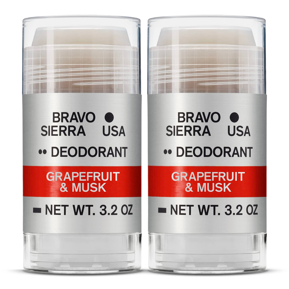 Bravo Sierra front packaging showing grapefruit musk scent and two-pack benefit