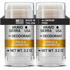 Bravo Sierra front packaging showing two-stick 2-pack and scent label benefits