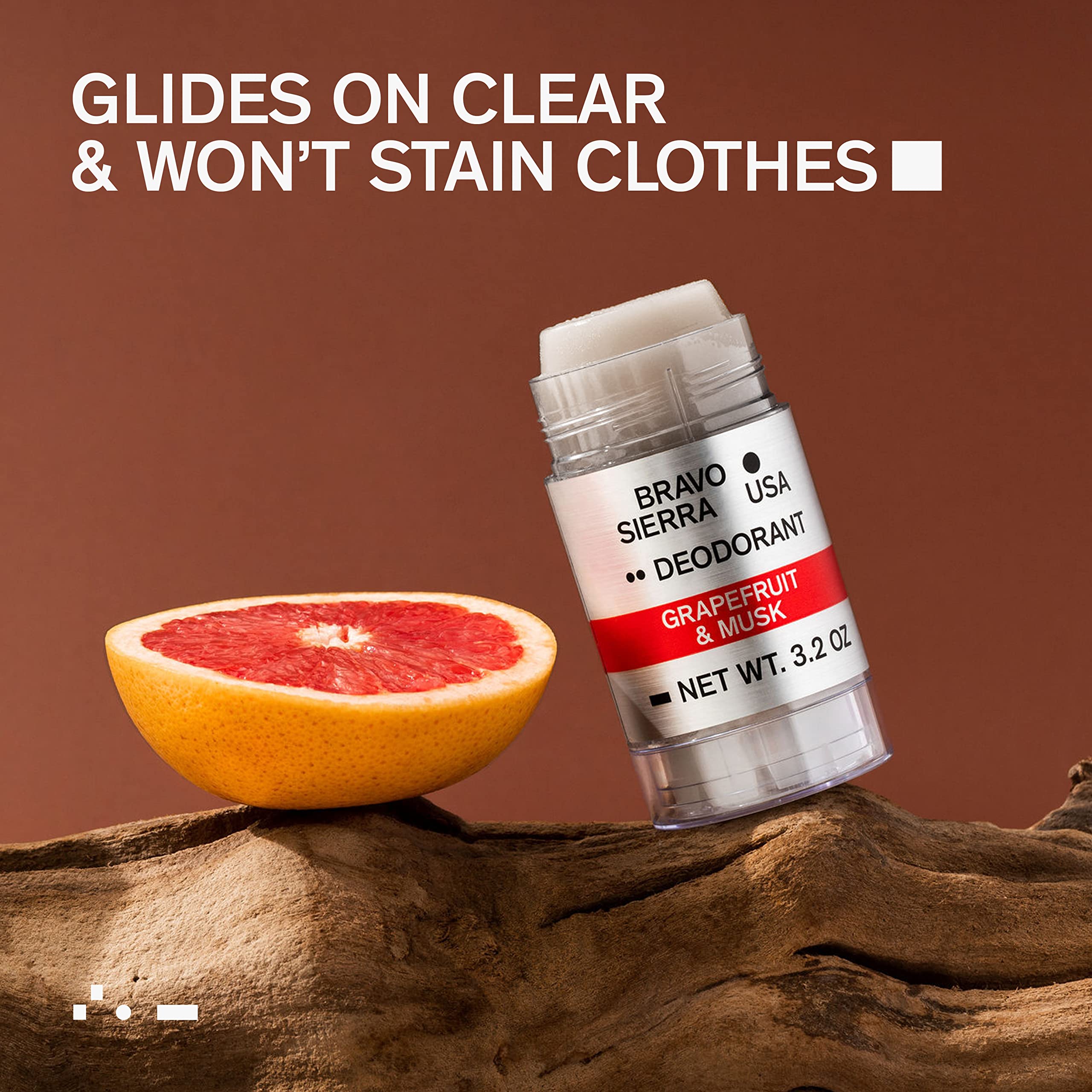Bravo Sierra label and ingredient list highlighting clean, aluminum-free formula