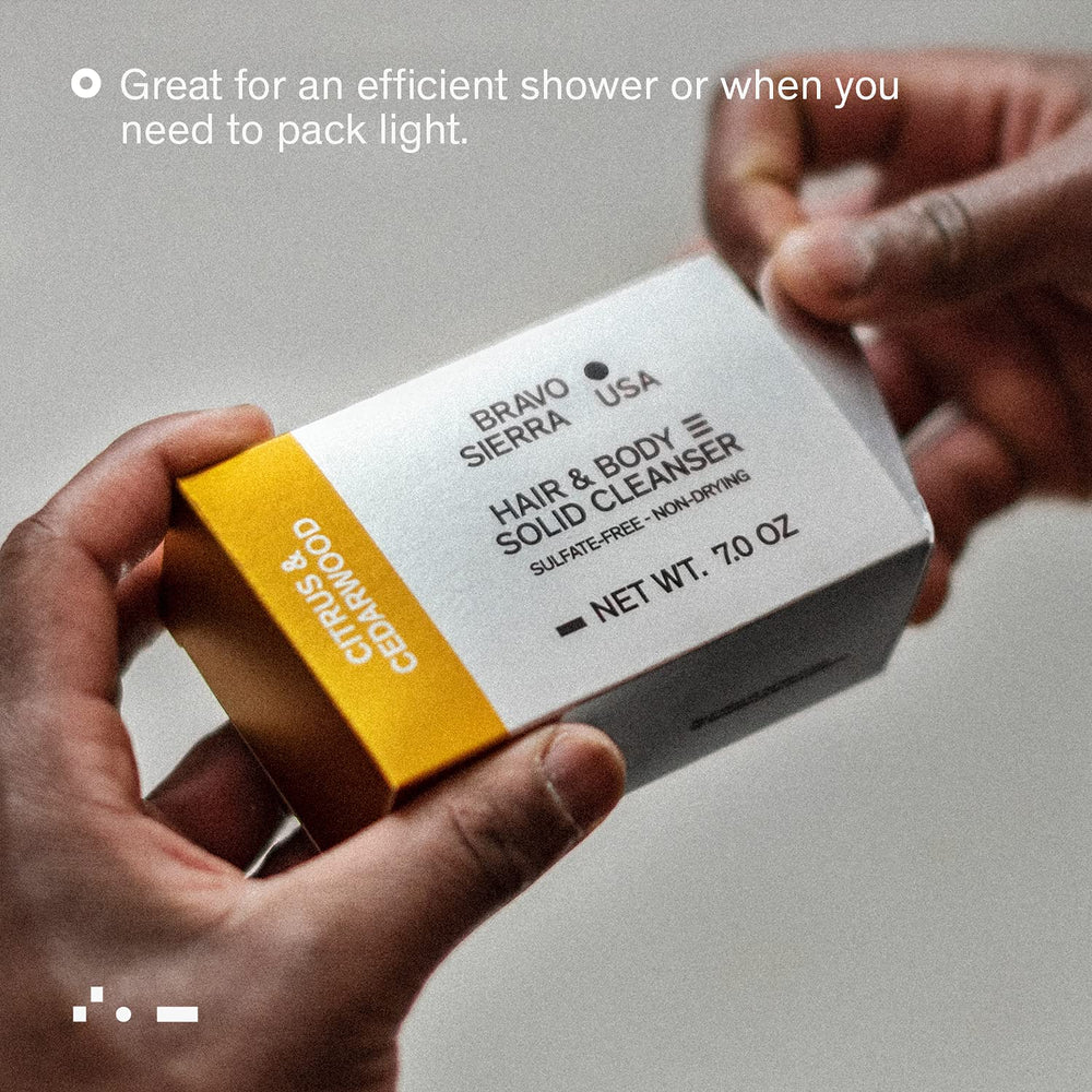 Bravo Sierra label detail highlighting clean ingredients and cradle-to-cradle bronze