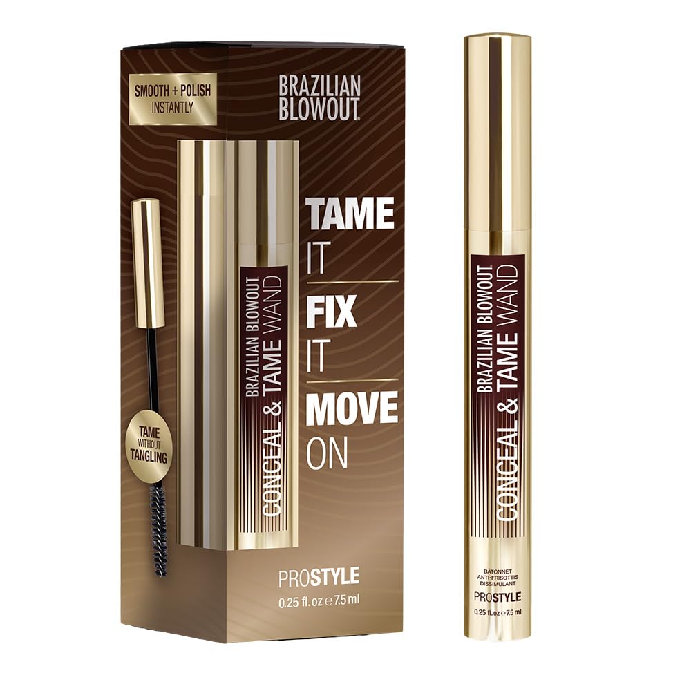 BRAZILIAN BLOWOUT wand front packaging showing compact design and portability
