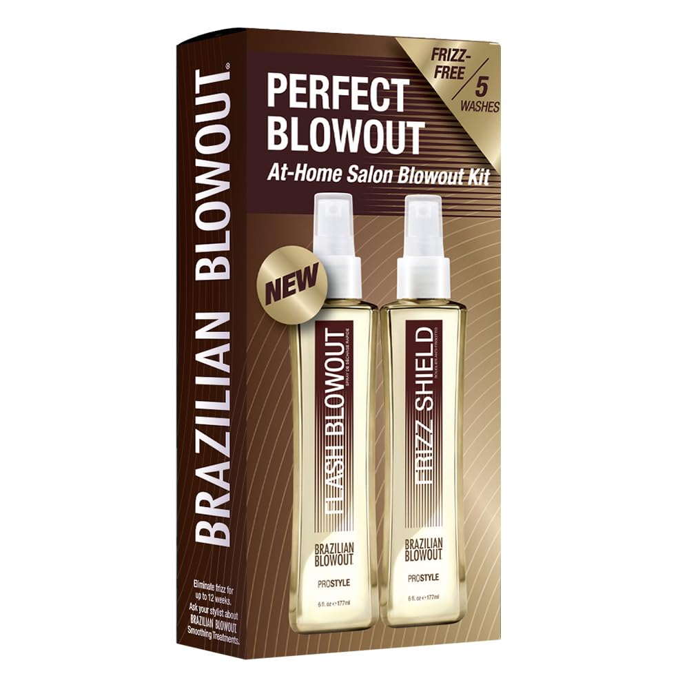 BRAZILIAN BLOWOUT applied during blow-dry demonstrating faster drying and smoothness