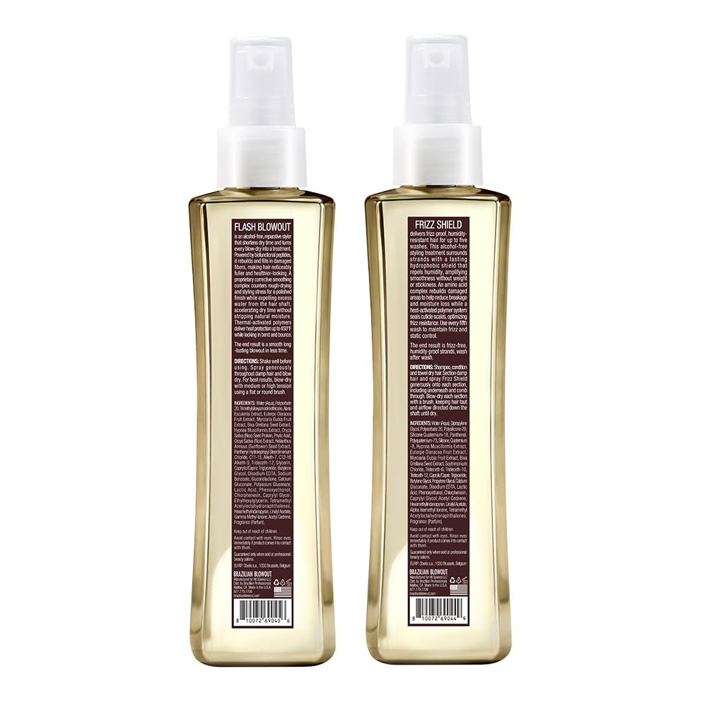 BRAZILIAN BLOWOUT styled hair lifestyle shot showing frizz-free, glossy results